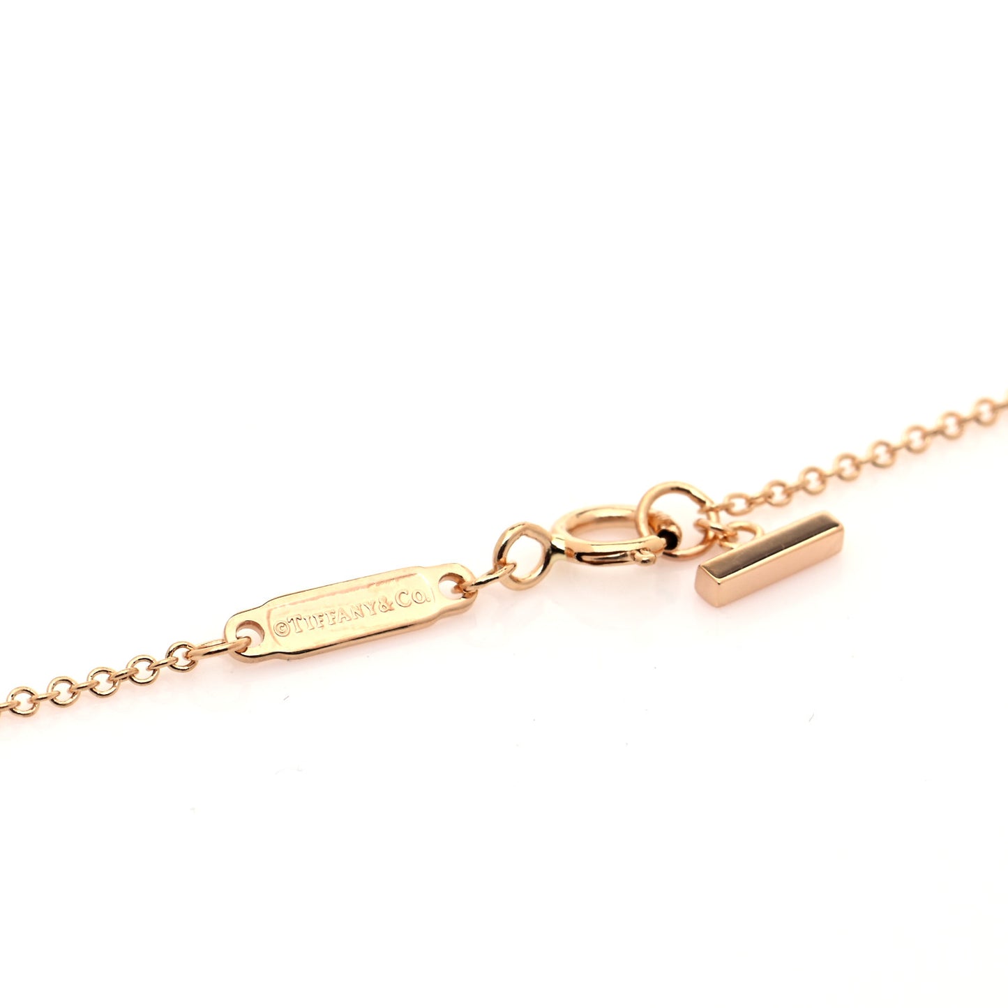 18K Rose Gold Mini T Smile Pendant Necklace