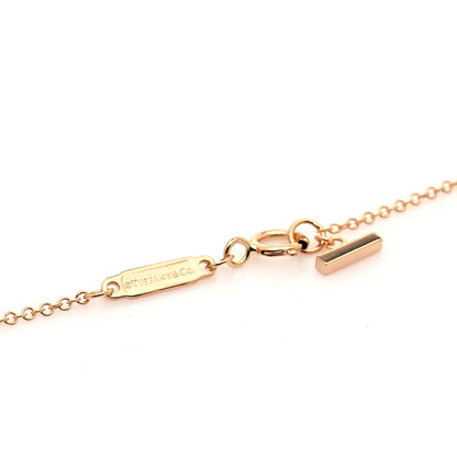 Tiffany 18K Rose Gold Mini T Smile Pendant Necklace 4 of 6