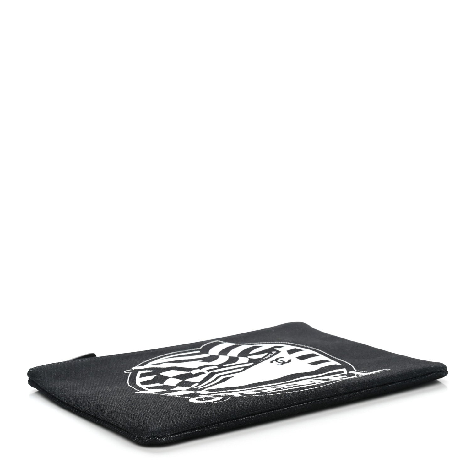 Chanel Canvas La Pausa Cosmetic Case Black 4 of 7