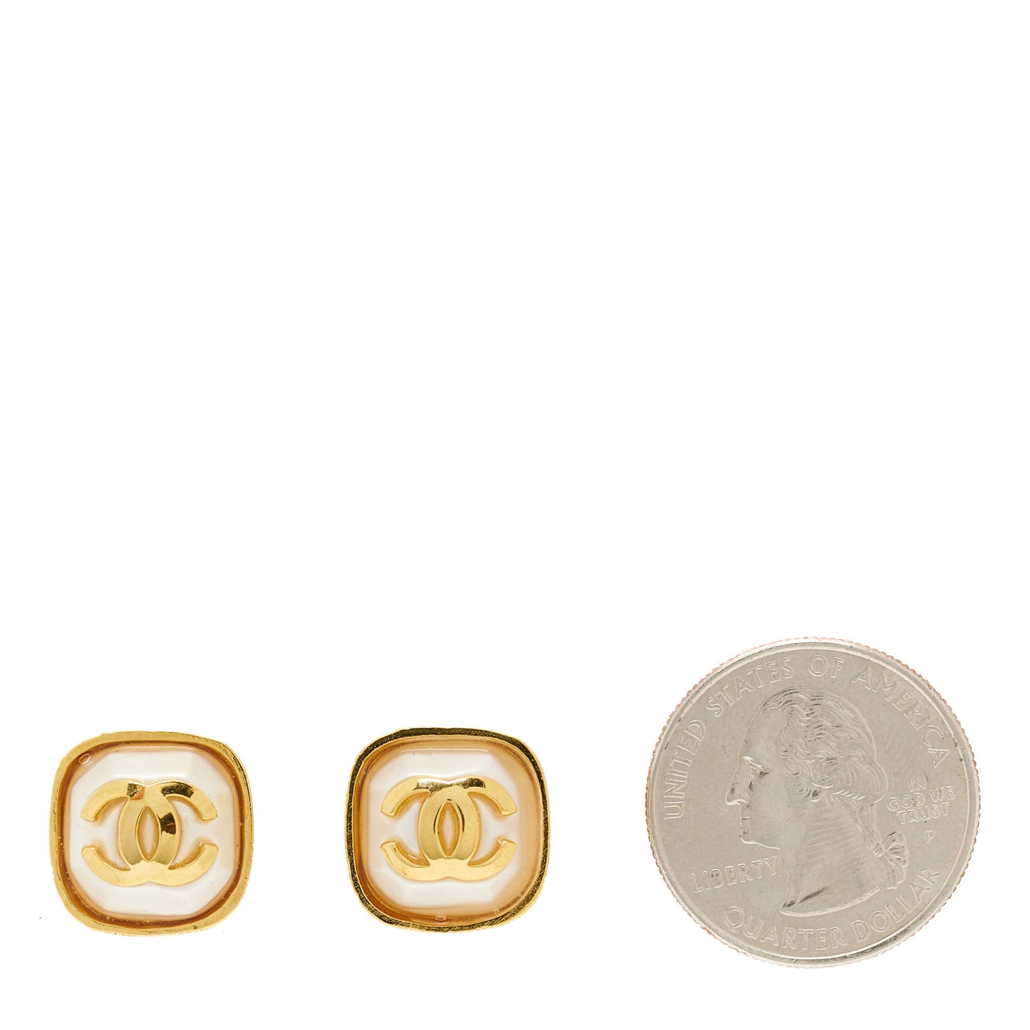 CC Square Earrings Gold
