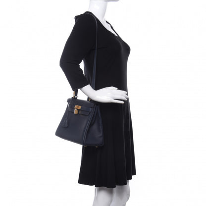 Hermes Togo Kelly Retourne 28 Bleu Nuit 2 of 12