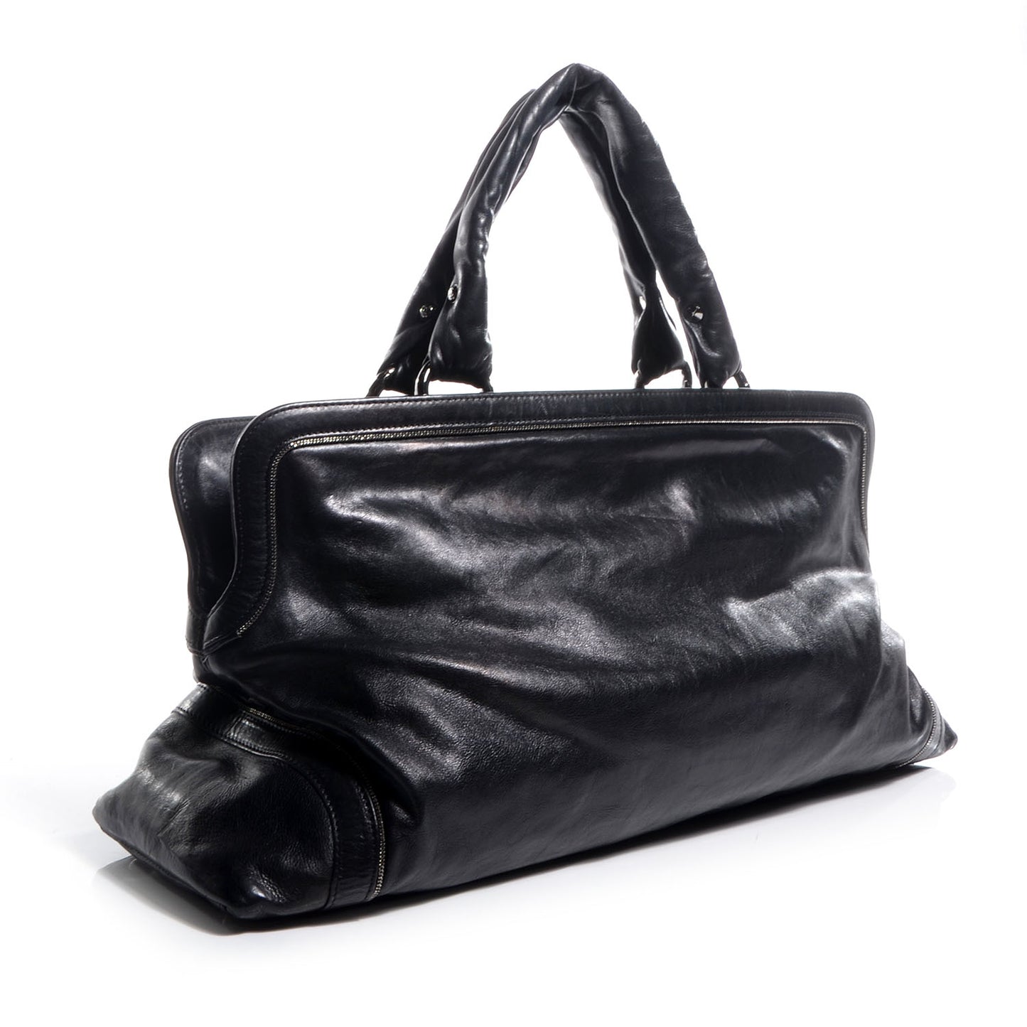 Lambskin East West Soho Shopper Black
