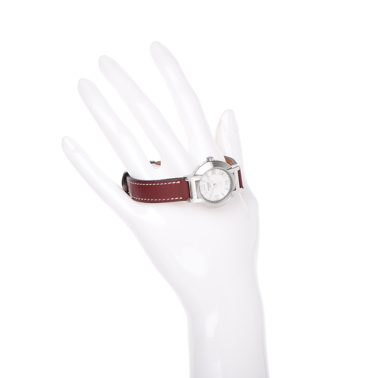 Hermes Stainless Steel Gulliver 28mm Nomade Kinetic Quartz Watch Rouge 2 of 8