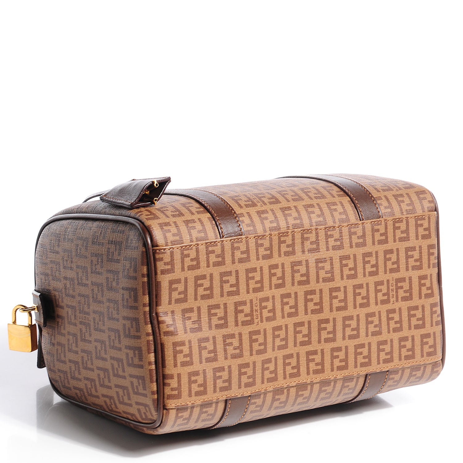 Fendi Zucchino Spalmati Forever Small Boston Tobacco 4 of 10