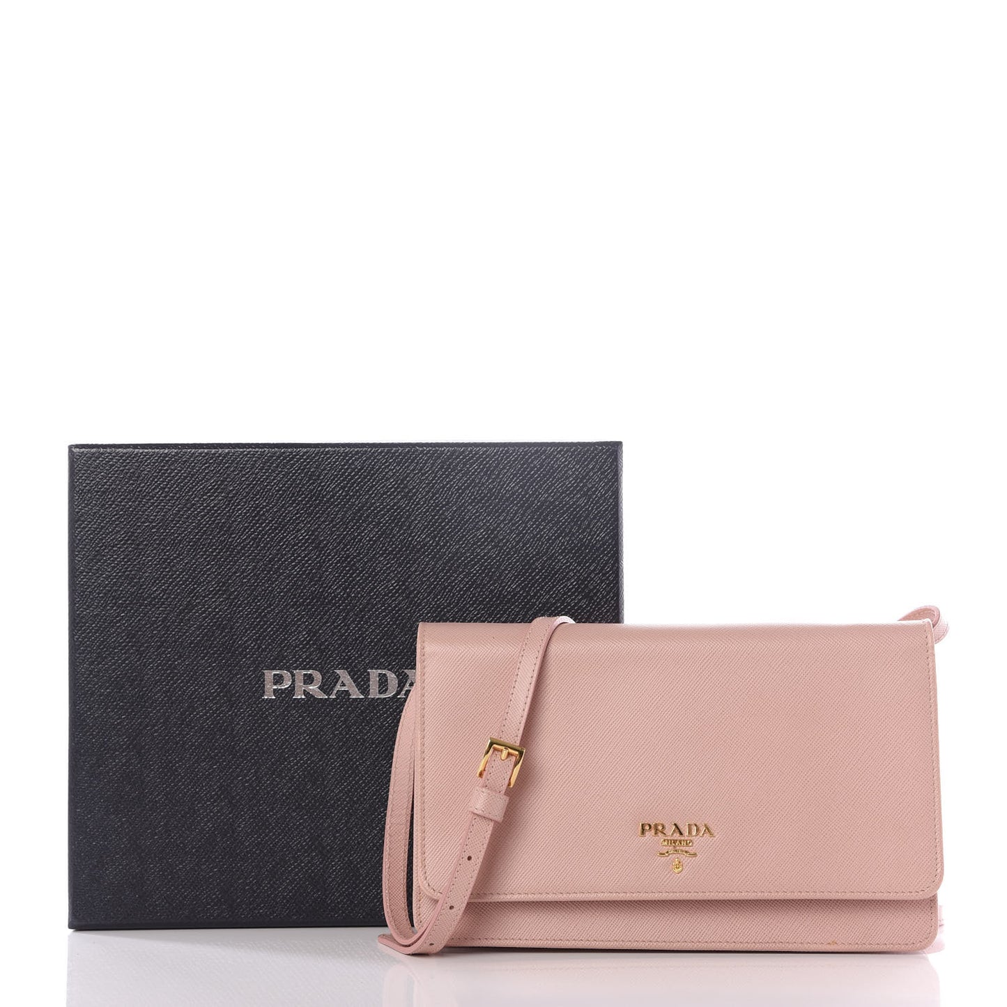 Saffiano Metal Flap Wallet with Strap Orchidea