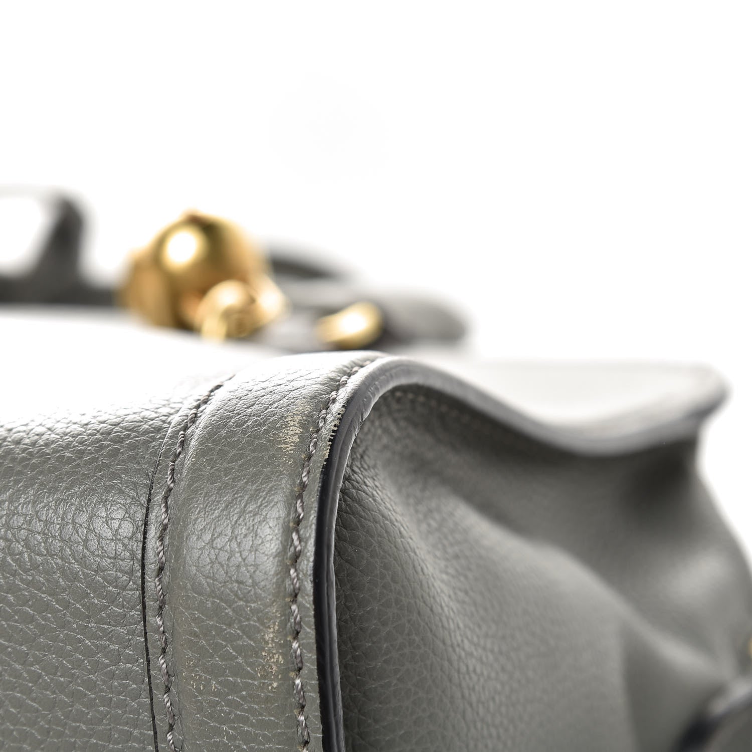 Alexander McQueen Pebbled Calfskin Small Skull Padlock Zip Around Tote Dark Grey 14 of 17