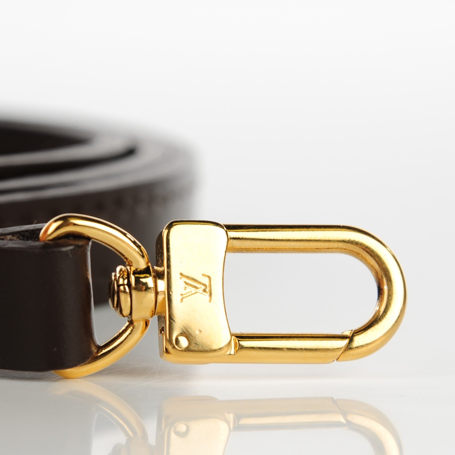 Louis Vuitton Calfskin Shoulder Strap Brown 4 of 4
