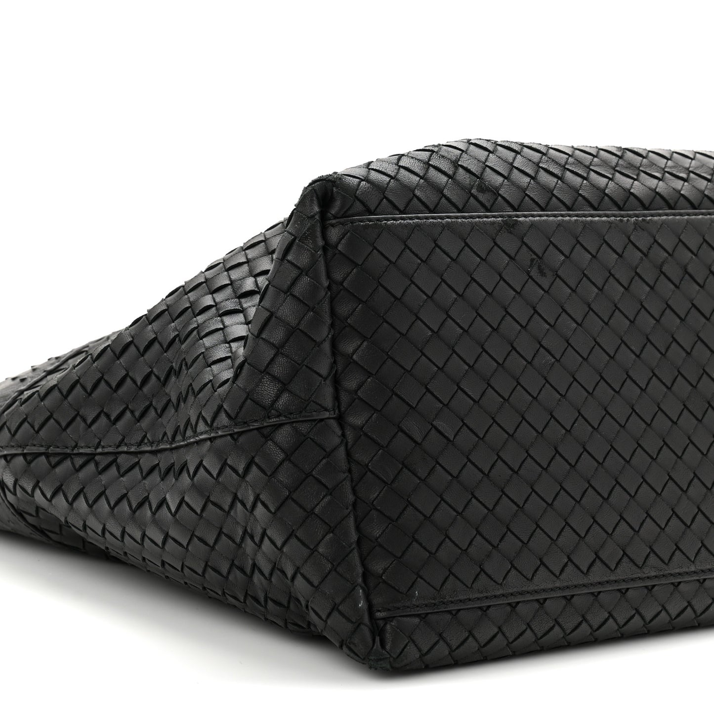 Ostrich Nappa Intrecciato Tote Black