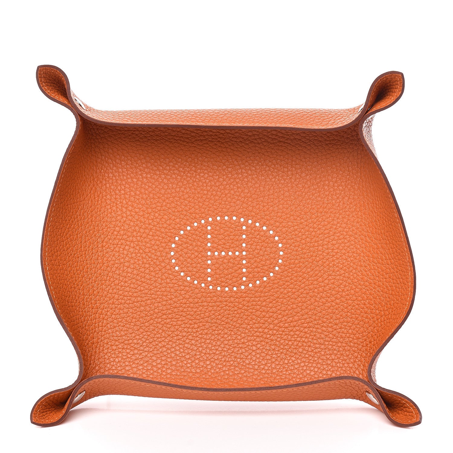 Hermes Taurillon Clemence Mises et Relances Change Tray Potiron 3 of 8