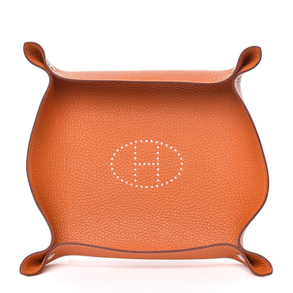 Hermes Taurillon Clemence Mises et Relances Change Tray Potiron 3 of 8