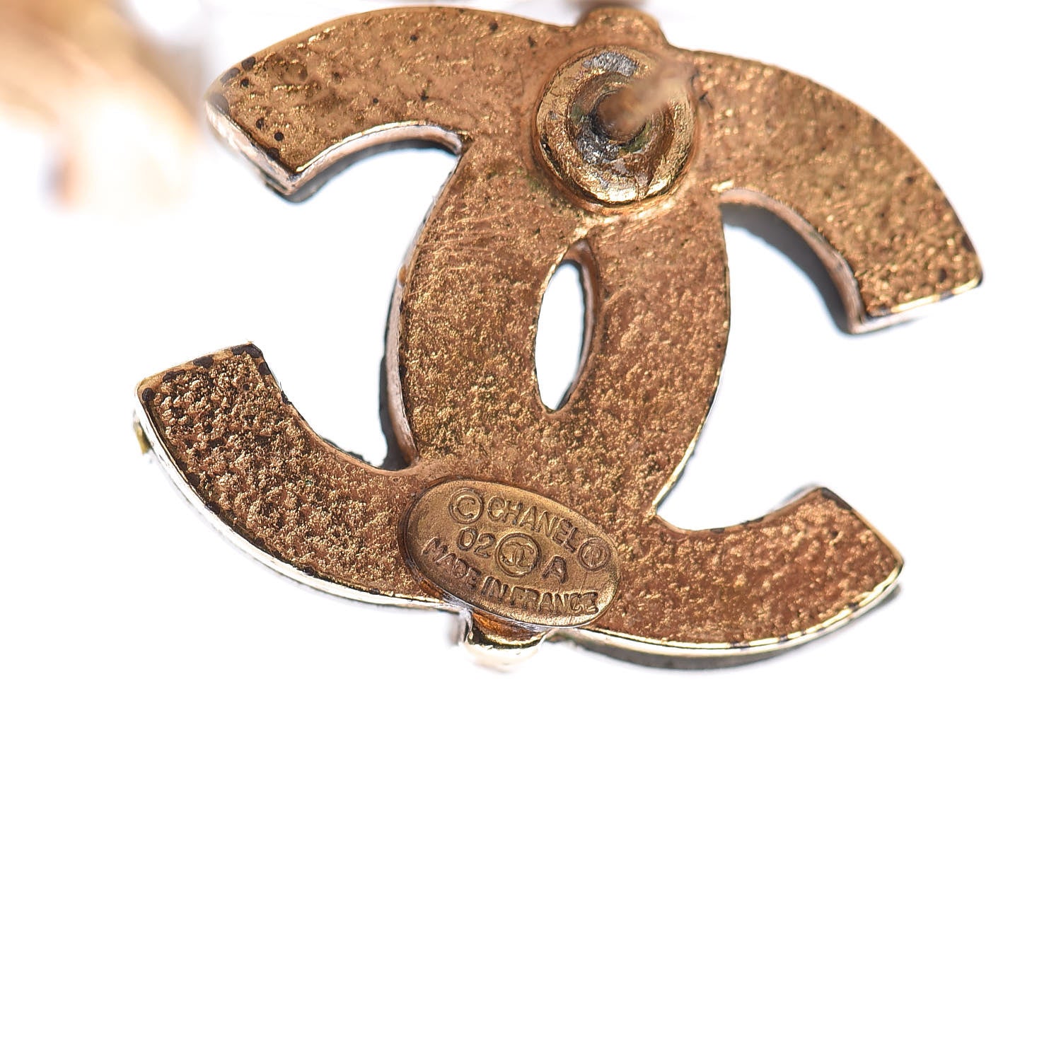 Chanel Resin CC Earrings Gold 4 of 8