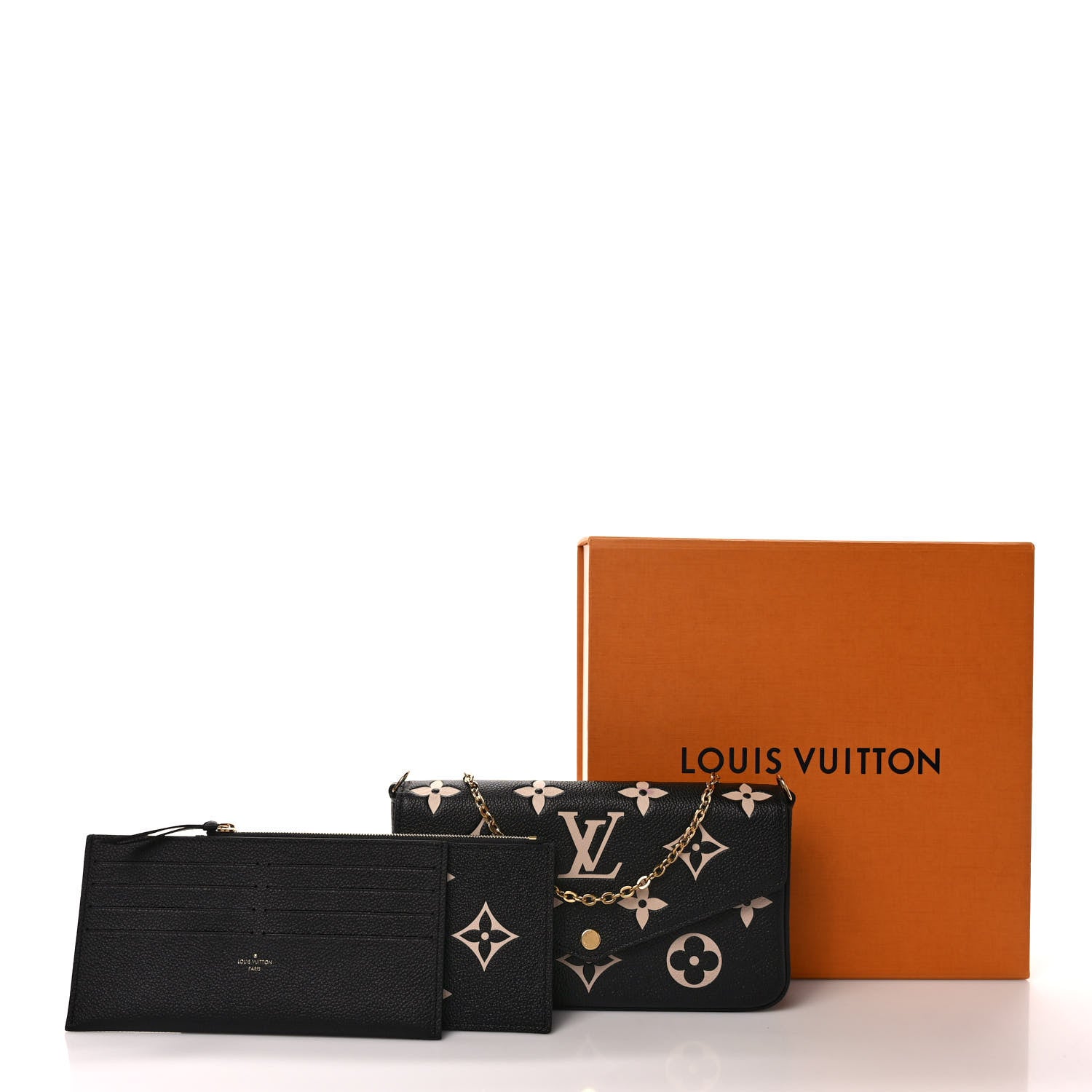 Louis Vuitton Empreinte Monogram Giant Felicie Pochette Black Beige 10 of 10