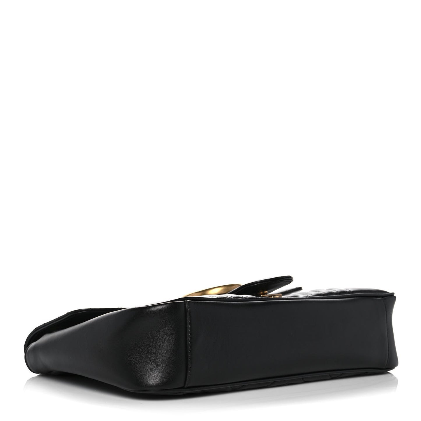 Calfskin Matelasse Medium GG Marmont Shoulder Bag Black