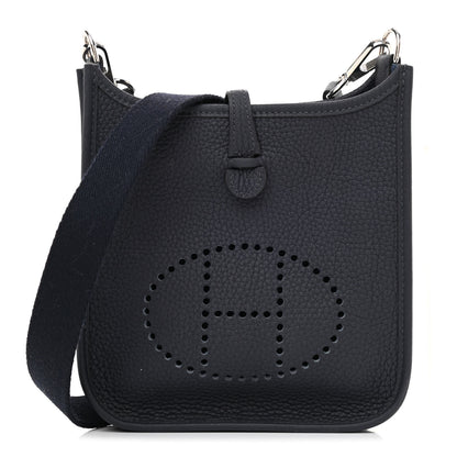 Hermes Taurillon Clemence Evelyne TPM Bleu Nuit 1 of 10