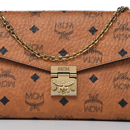 MCM Visetos Medium Patricia Wallet On Chain Cognac 9 of 9