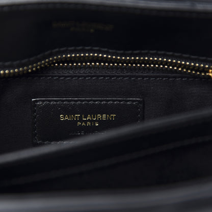 Saint Laurent Calfskin Y Quilted Monogram Toy Loulou Crossbody Bag Black 8 of 12