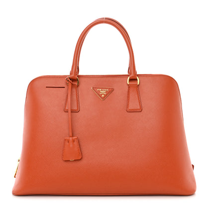 Prada Saffiano Lux Medium Promenade Tote Papaya 1 of 11