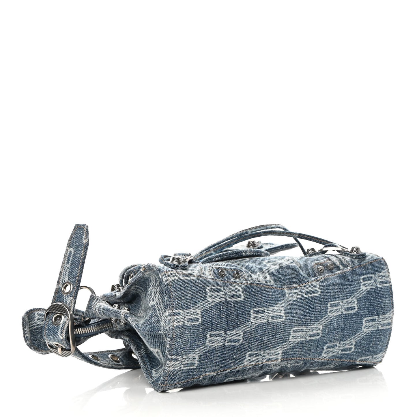 Denim BB Monogram Neo Cagole Handbag XS Blue