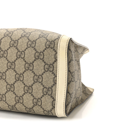 Gucci GG Supreme Monogram Moon Calfskin Small Padlock Tote Beige Ebony Mystic White 10 of 10