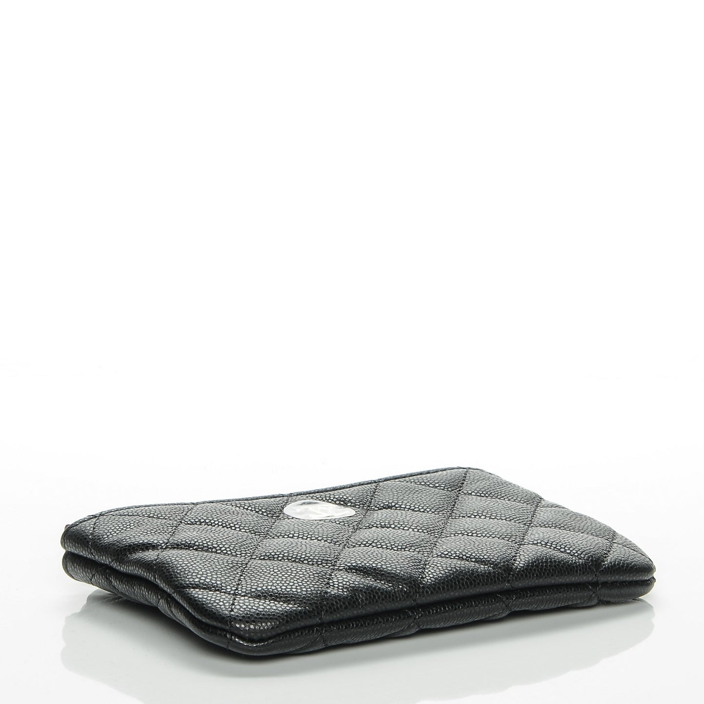 Caviar Quilted Small Cosmetic Case Black