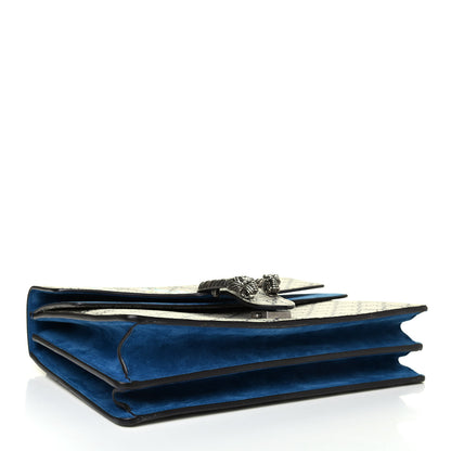 Gucci GG Supreme Monogram Blooms Medium Dionysus Shoulder Bag Beige Navy Vintage Blue 3 of 4