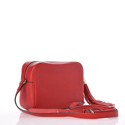 Gucci Pebbled Calfskin Small Soho Disco Bag Tabasco Red 3 of 7