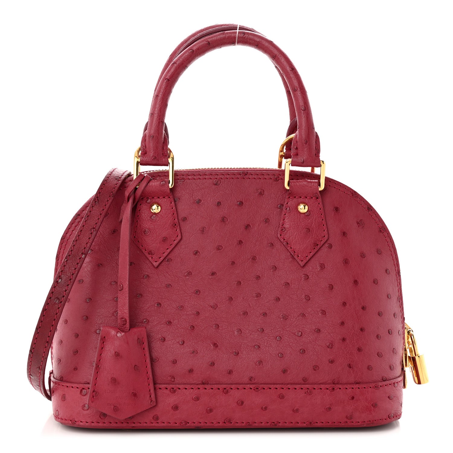 Louis Vuitton Ostrich Alma BB Fuchsia 1 of 10