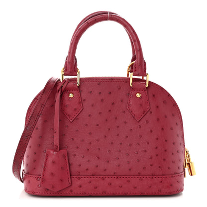 Louis Vuitton Ostrich Alma BB Fuchsia 1 of 10