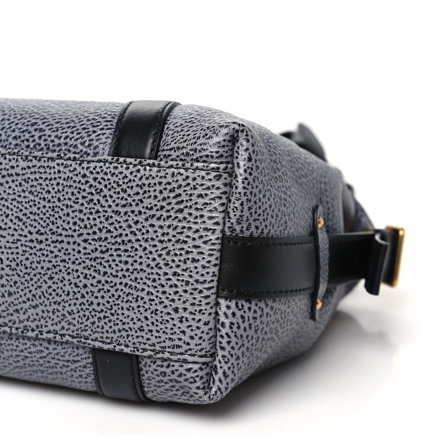 Lambskin Pixel Effect Biker MM Dark Denim