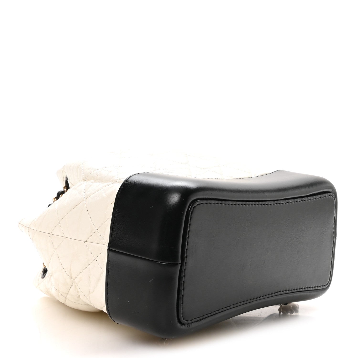 Chanel Aged Calfskin Quilted Small Gabrielle Backpack Black White 4 of 10