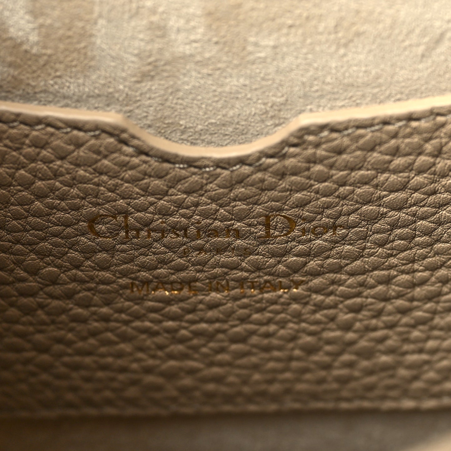 Grained Calfskin Medium Bobby Flap Beige