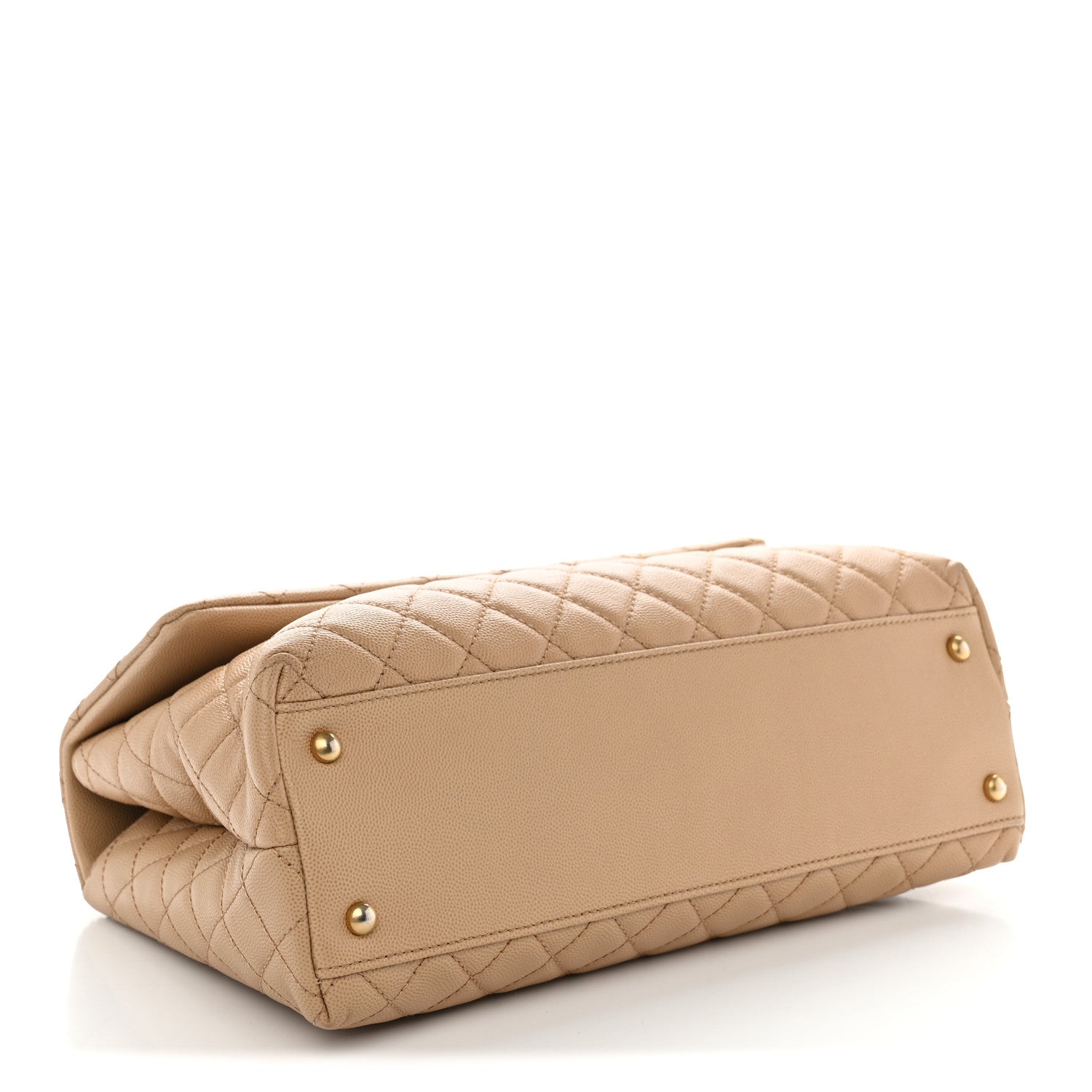 Chanel Caviar Quilted Medium Coco Handle Flap Beige 4 of 10