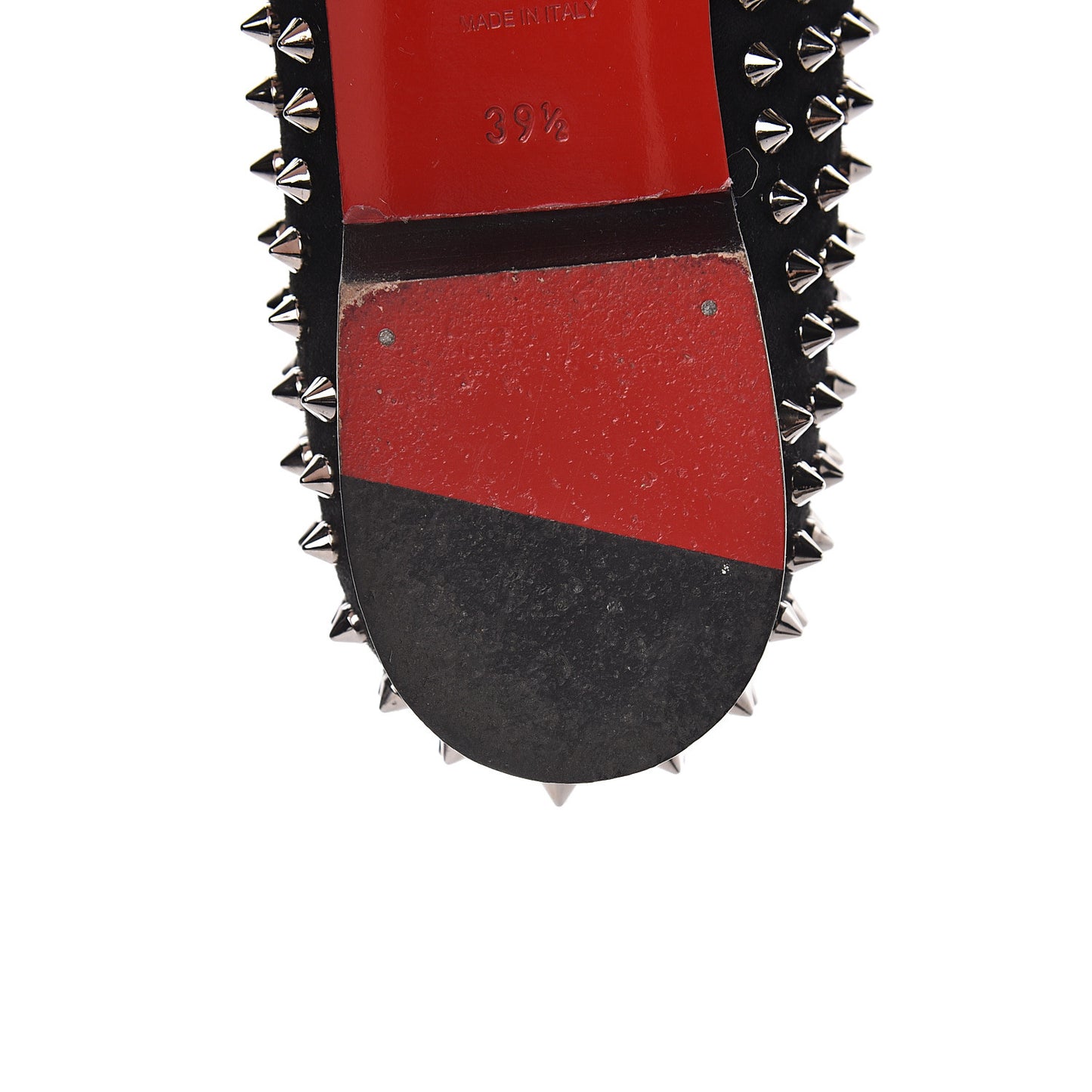 Suede Mens Rollerboy Spikes Flat Loafers 39.5 Black