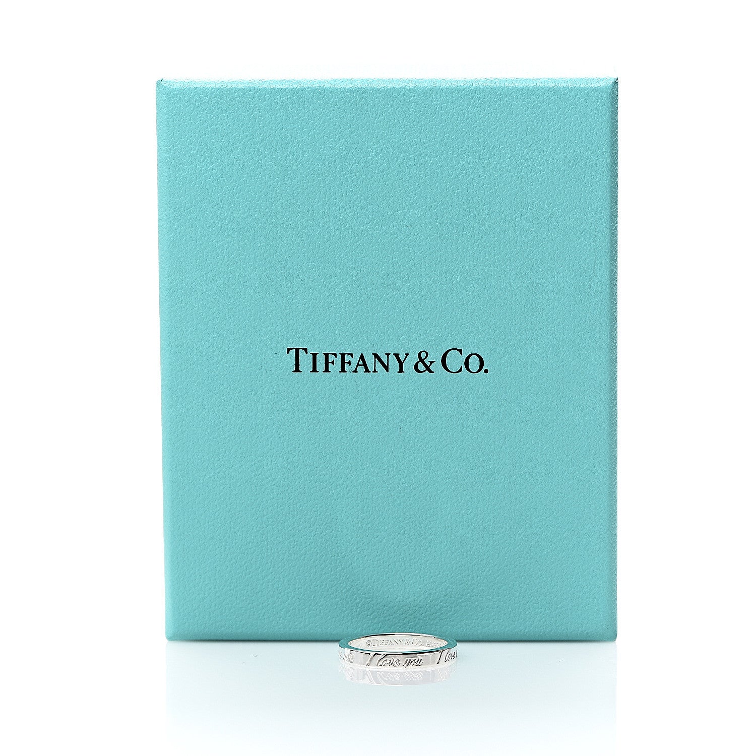 Tiffany Sterling Silver I Love You Band Ring 51 5.75 4 of 4