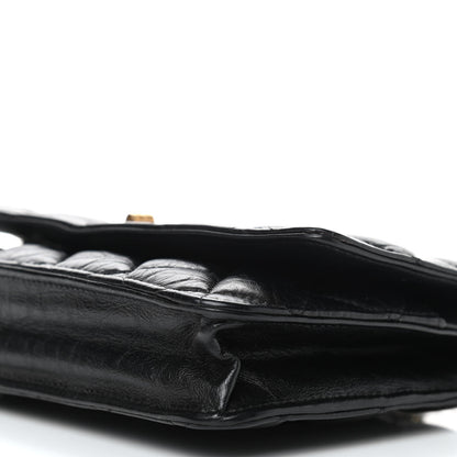Chanel Aged Calfskin Quilted Reissue Wallet On Chain WOC Black 10 of 10