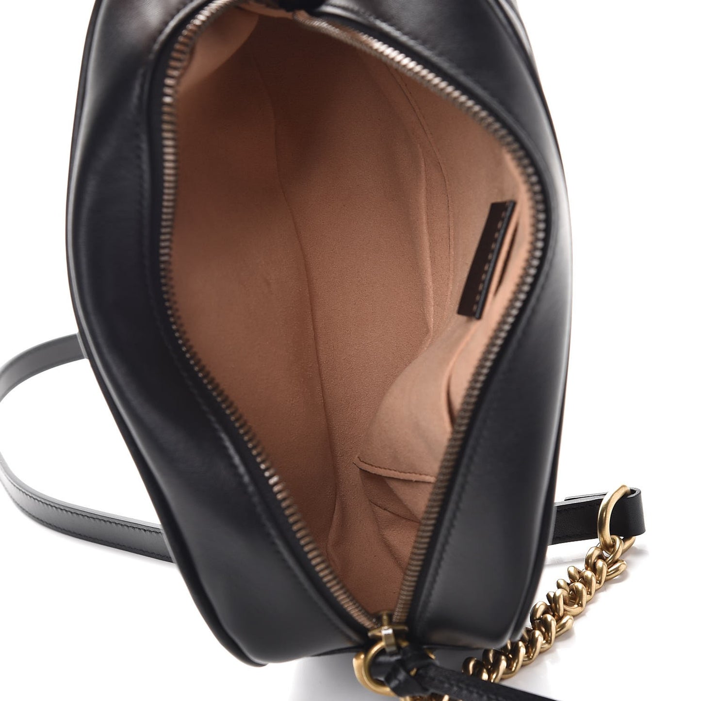 Calfskin Matelasse Small GG Marmont Chain Shoulder Bag Black