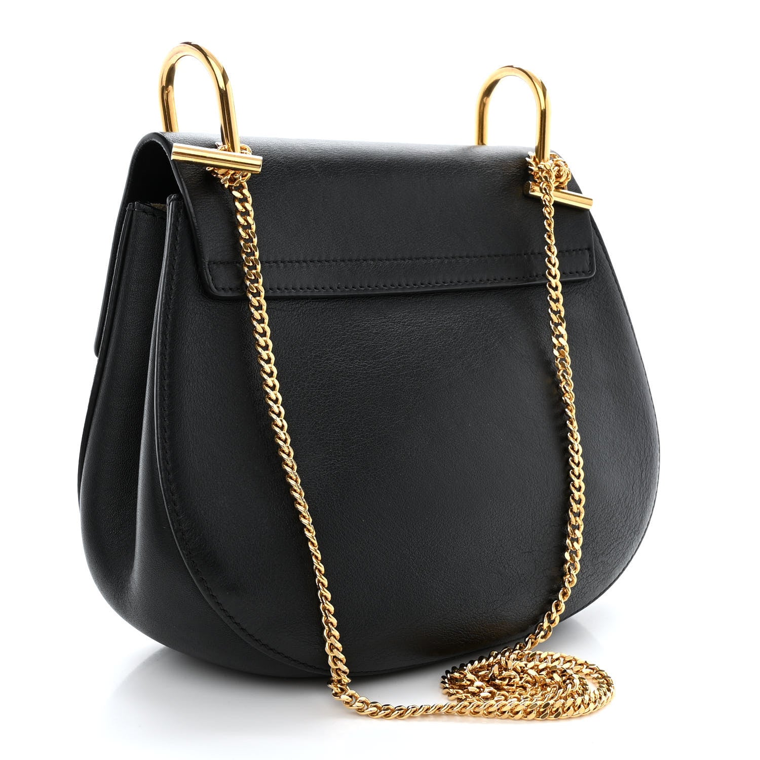 Chloe Suede Smooth Calfskin Drew Shoulder Bag Black 3 of 12