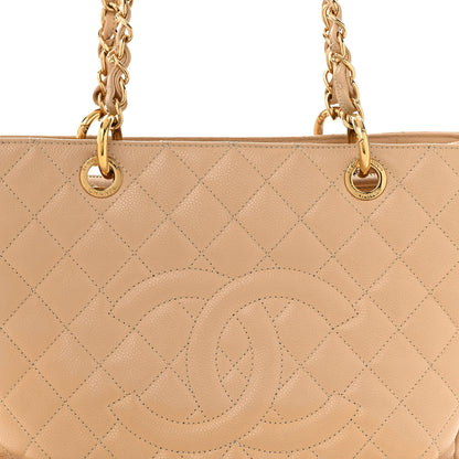Chanel Caviar Quilted Grand Shopping Tote GST Beige Clair 9 of 16