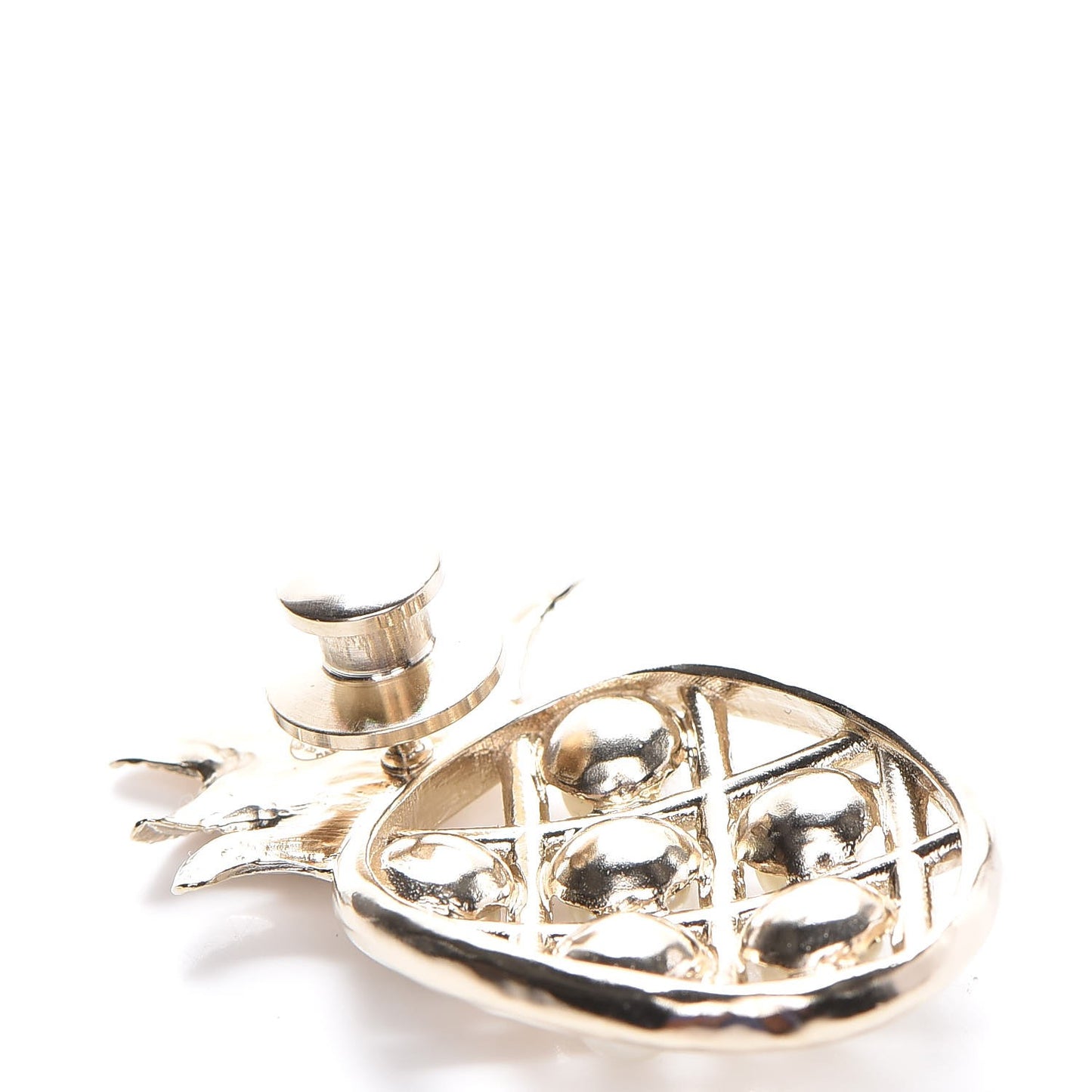 Pearl Pineapple Brooch Gold