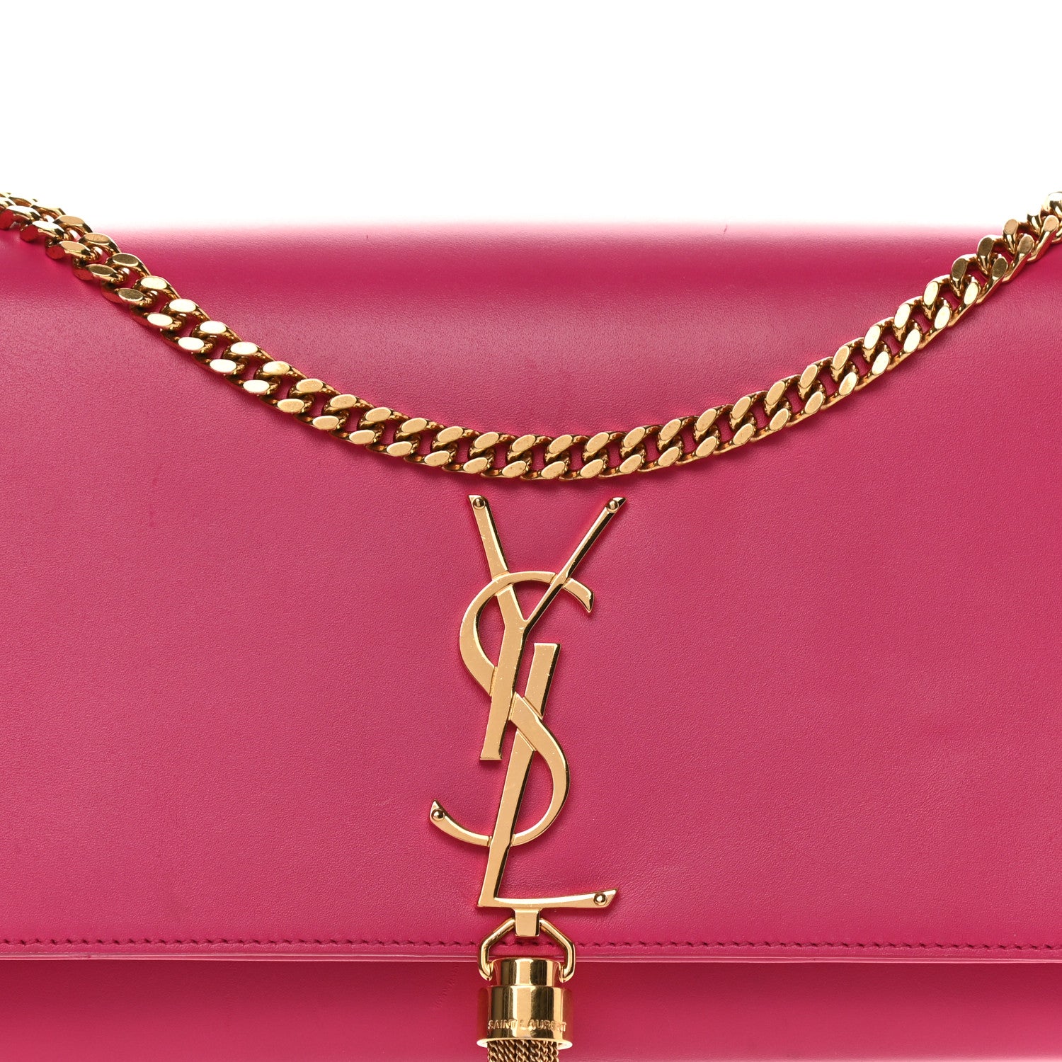 Saint Laurent Smooth Calfskin Medium Classic Monogram Kate Tassel Satchel Fuchsia 7 of 16