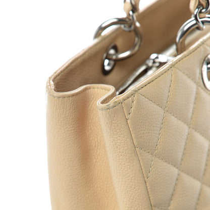 Chanel Caviar Quilted Grand Shopping Tote GST Beige Clair 19 of 22