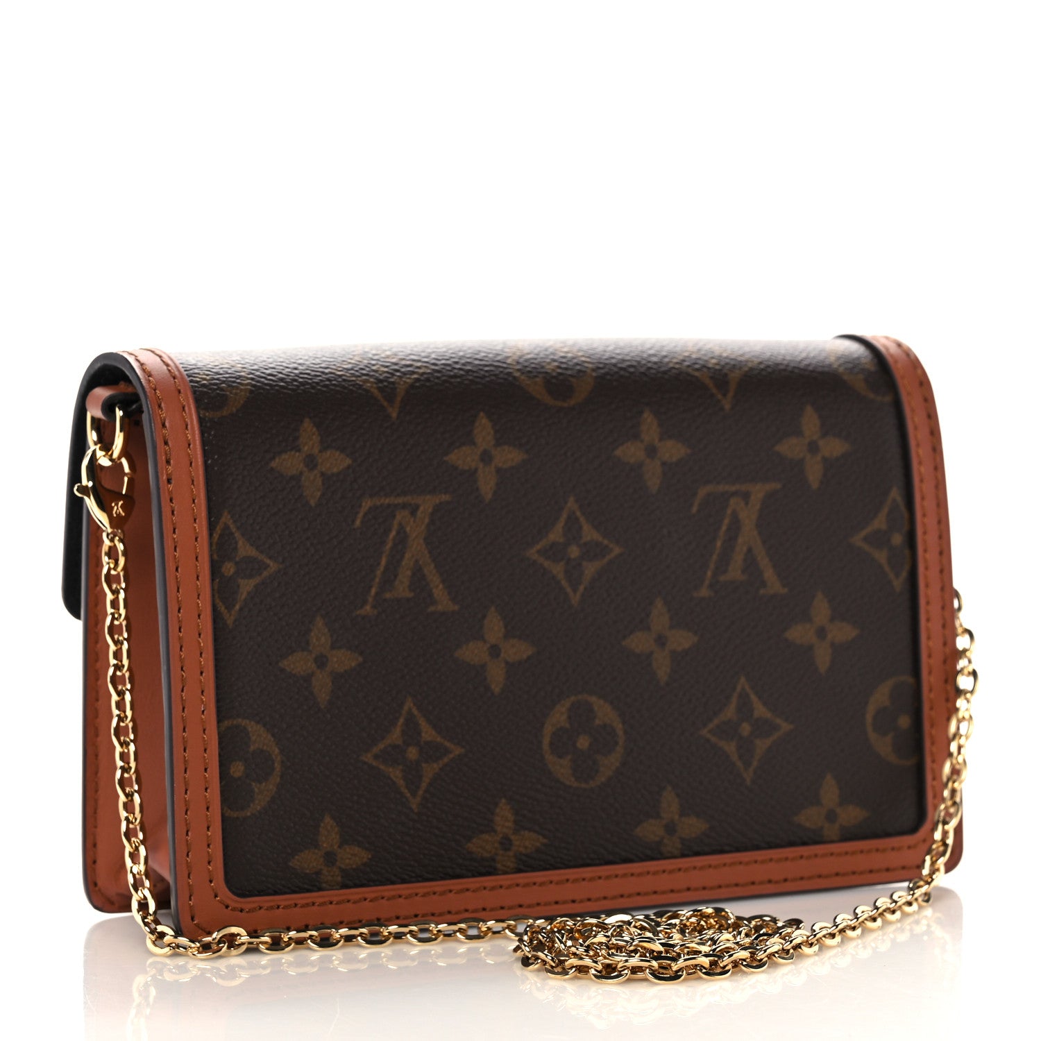 Louis Vuitton Reverse Monogram Dauphine Chain Wallet 3 of 9