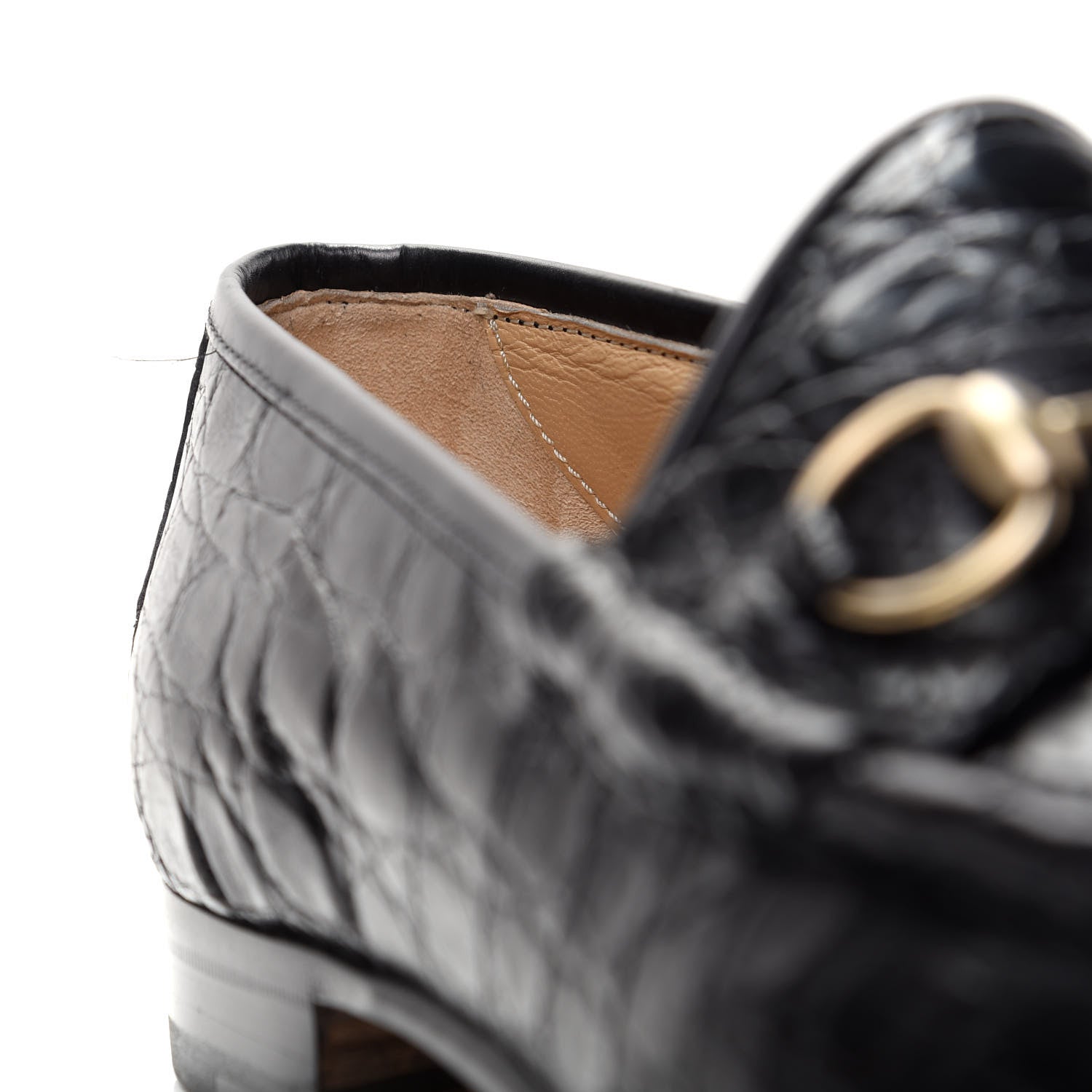 Gucci Crocodile Mens Horsebit Loafers 10 Black 12 of 12
