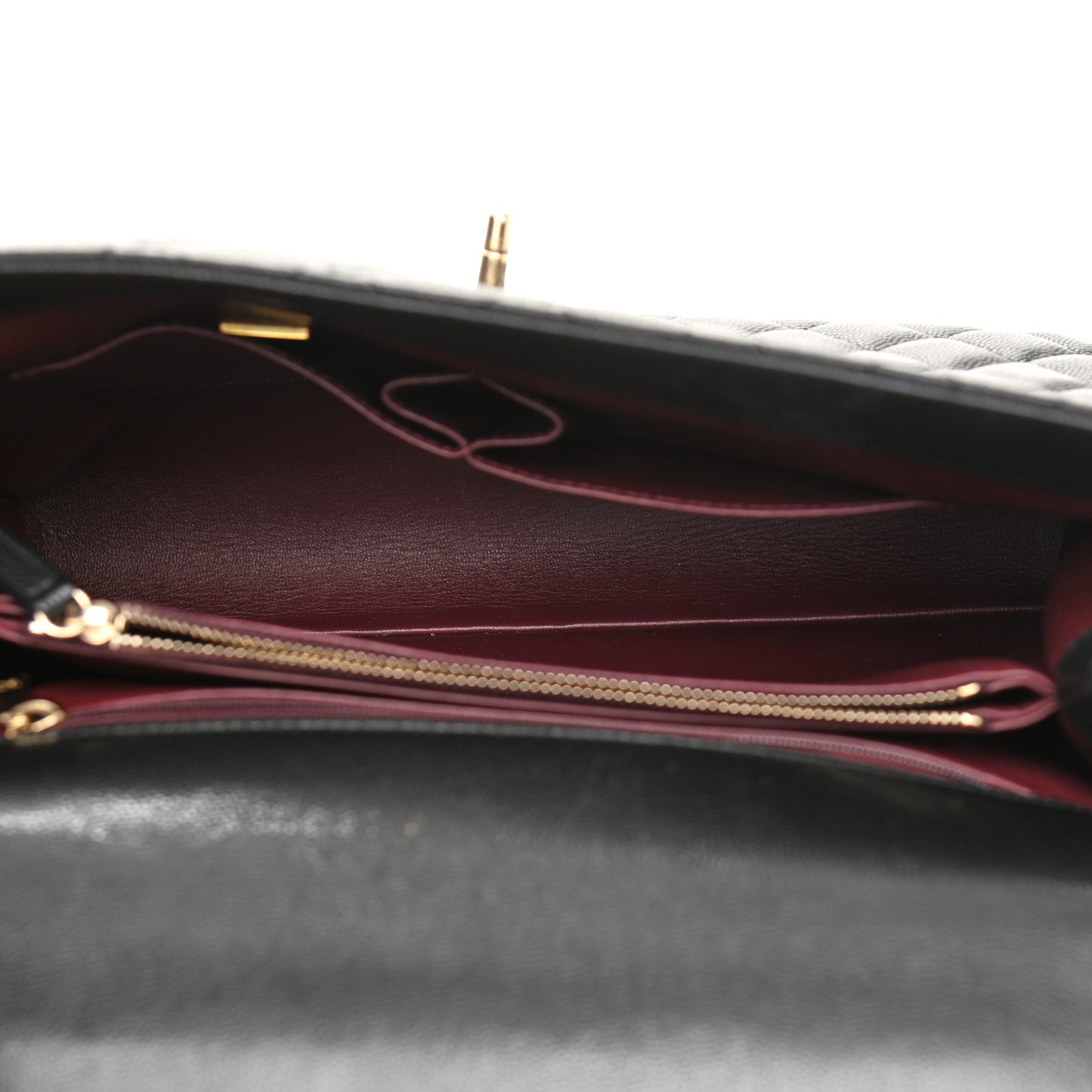 Caviar Quilted Medium Coco Handle Flap Black