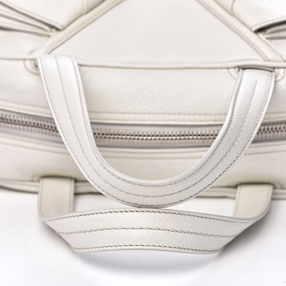 Saint Laurent Calfskin Large Y Bow Tote White 9 of 10