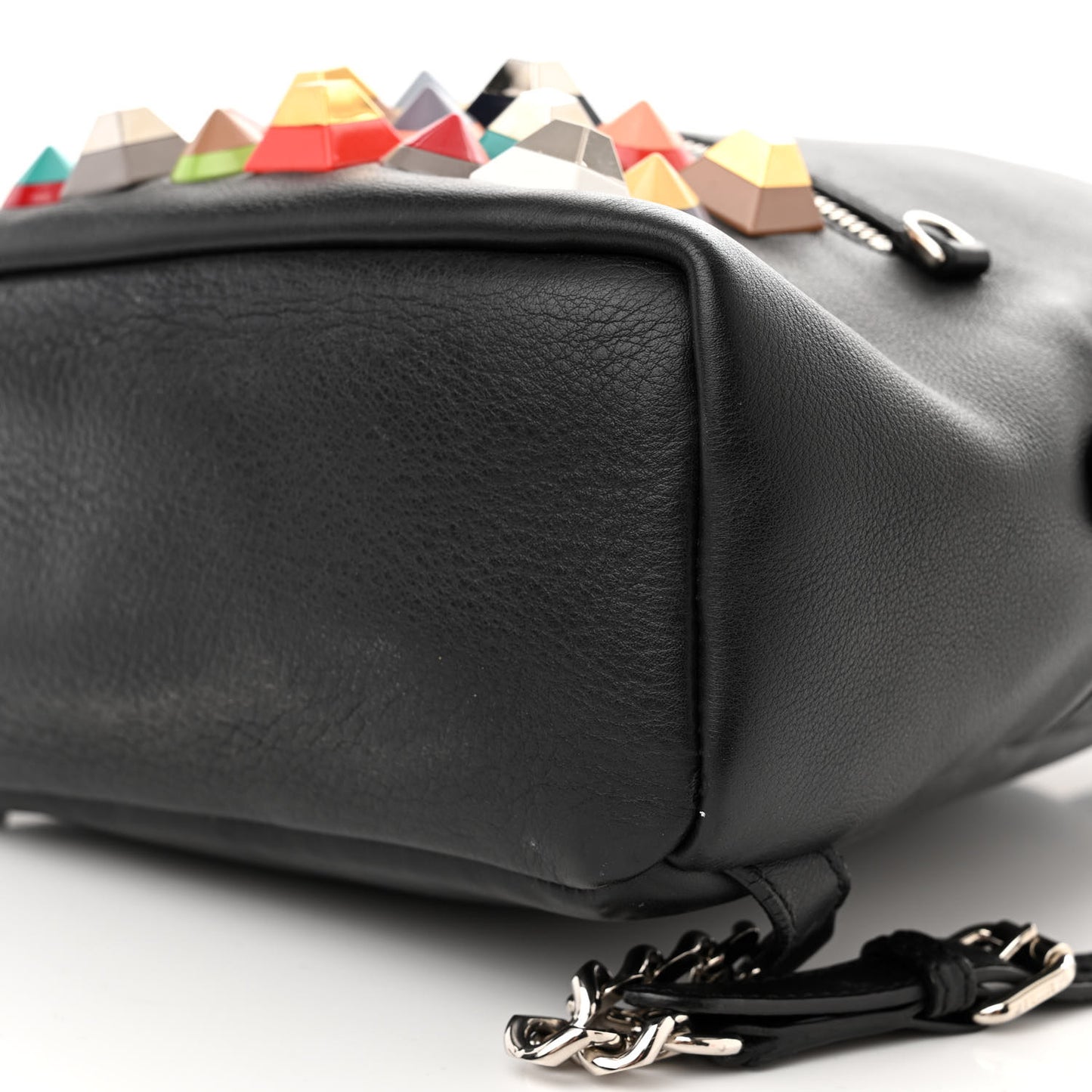 Vitello Dolce Studded Mini Backpack Black Multicolor