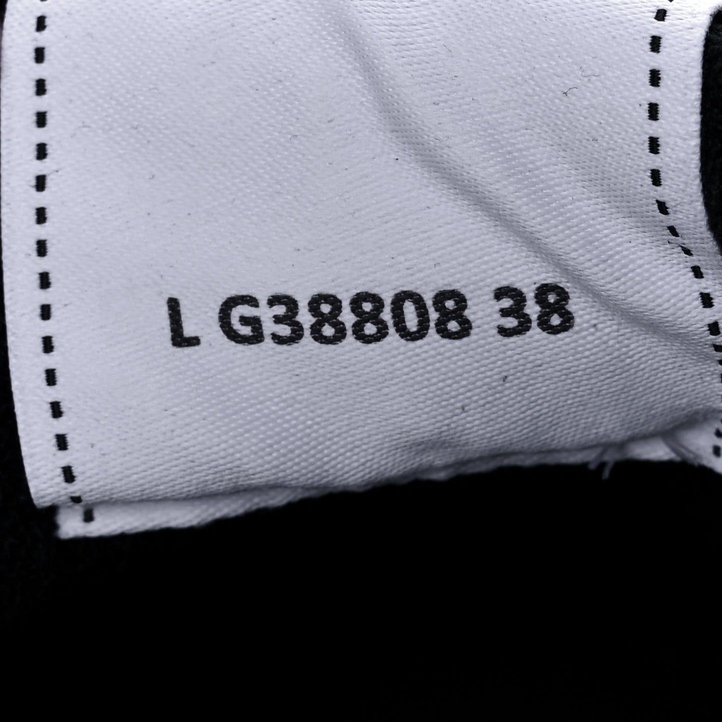 Grained Calfskin Fabric Womens Logo Sneakers 38 White Black