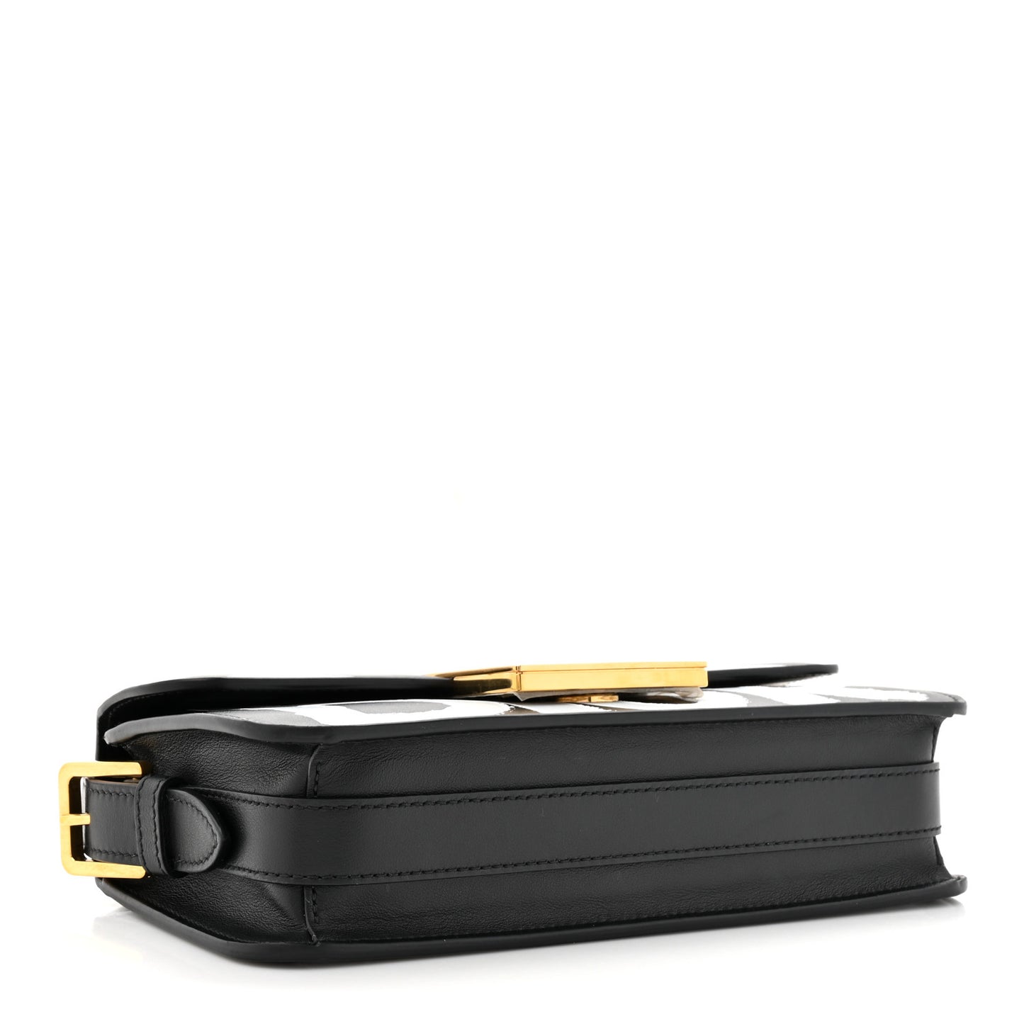 Calfskin Graffiti Printed Miss Dior Flap Black White