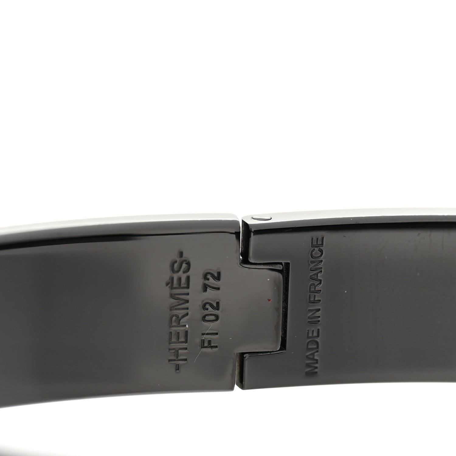Hermes Matte Enamel Narrow Clic Clac HH Bracelet T5 So Black