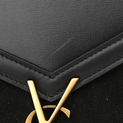 Saint Laurent Kid Scamosciato Smooth Calfskin Medium Classic Monogram Cassandra Top Handle Black Rouge Legion 11 of 12